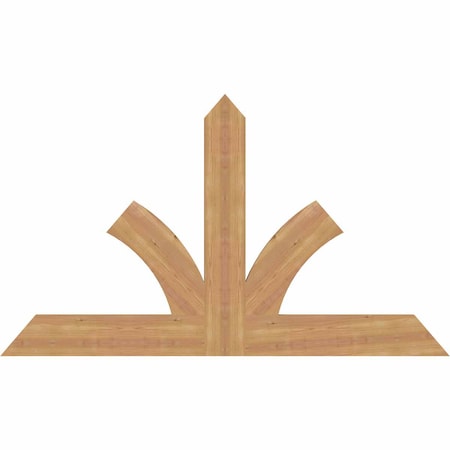 Ekena Millwork Richland Timber Gable Bracket, Western Red Cedar, 60"W x 35"H x 1 1/2"D x 5 1/2"F, 14/12 Pitch GBW060X35X0206RIC00SWR